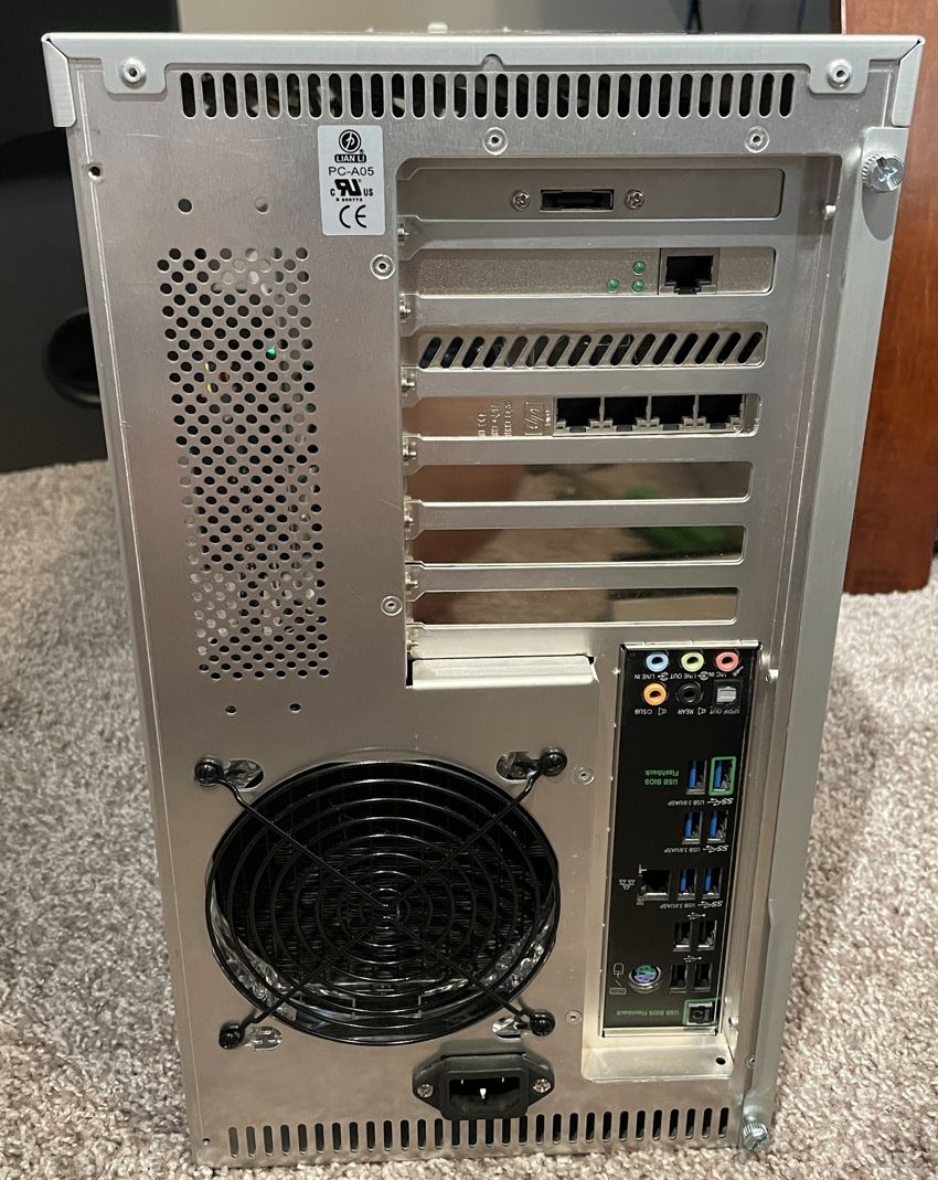 Rear of server
